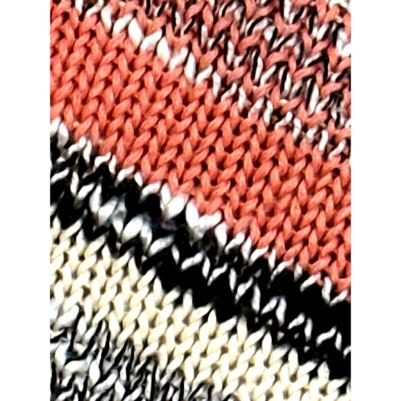 CCC Striped Open Front Cardigan Sweater Stripes Long Sleeves Asymmetric Size XL - Picture 6 of 9